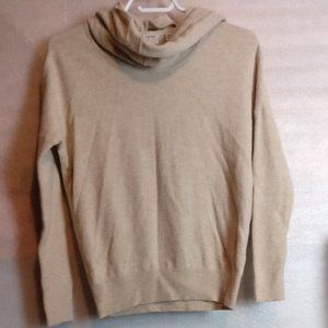 Natural Fabrics CASHMERE+WOOL+RABBIT HAIR Slouchy Longneck Hoodie Sweater, S